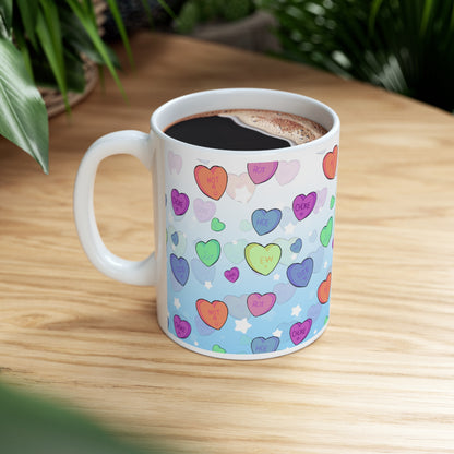 Anti Love conversation Heart 11 oz coffee mug