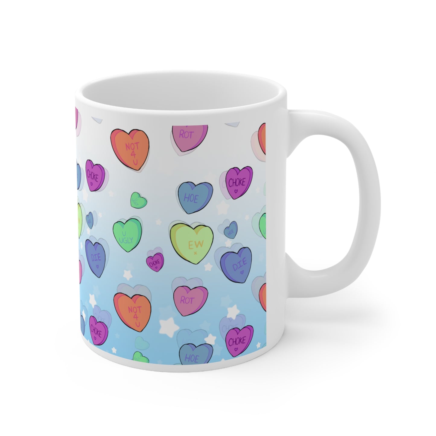Anti Love conversation Heart 11 oz coffee mug