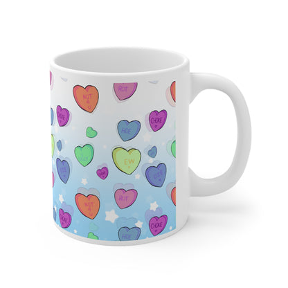 Anti Love conversation Heart 11 oz coffee mug