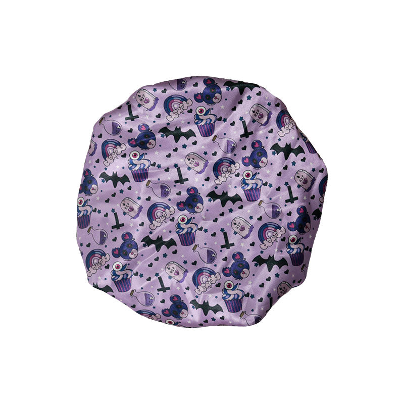 Pastel Goth Satin hair bonnet