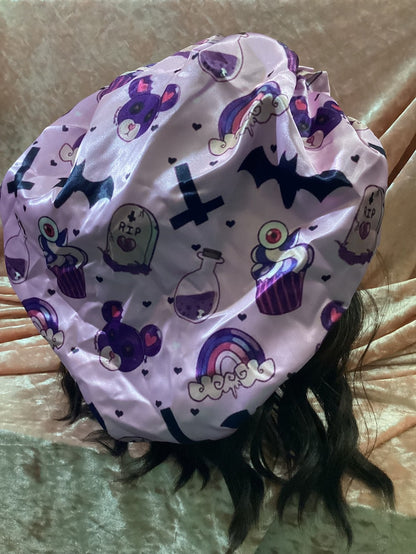 Pastel Goth Satin Bonnet